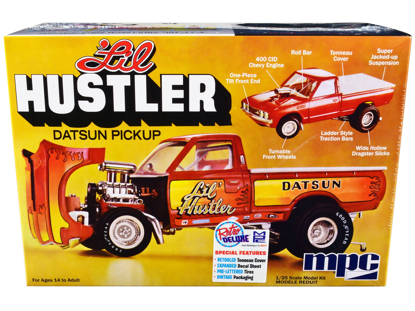 Skill 2 Model Kit 1975 Datsun Pickup Truck "Lil Hustler" 1/25 Scale Model