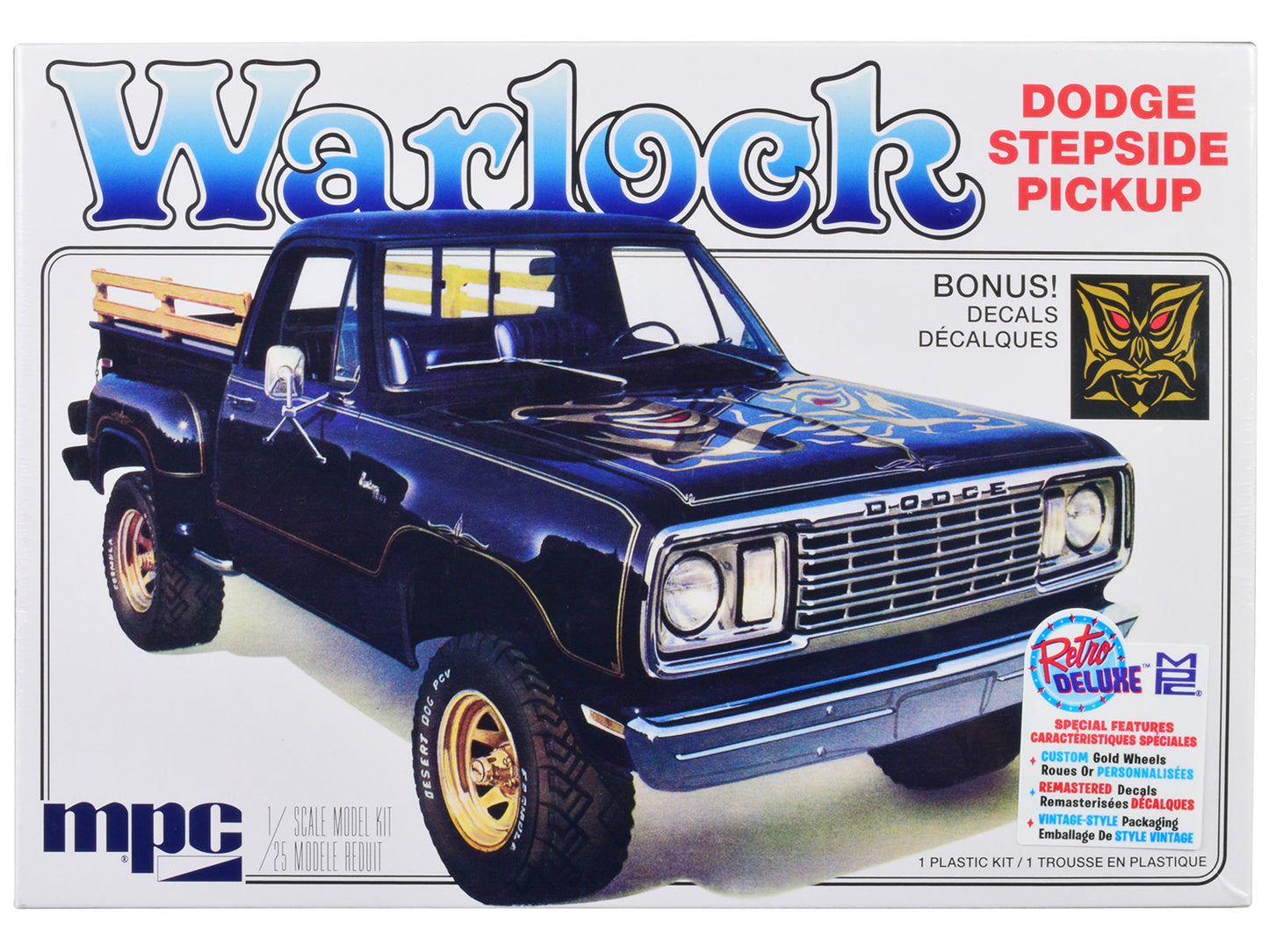 Skill 2 Model Kit 1977 Dodge Warlock Stepside Pickup Truck 1/25 Scale Model