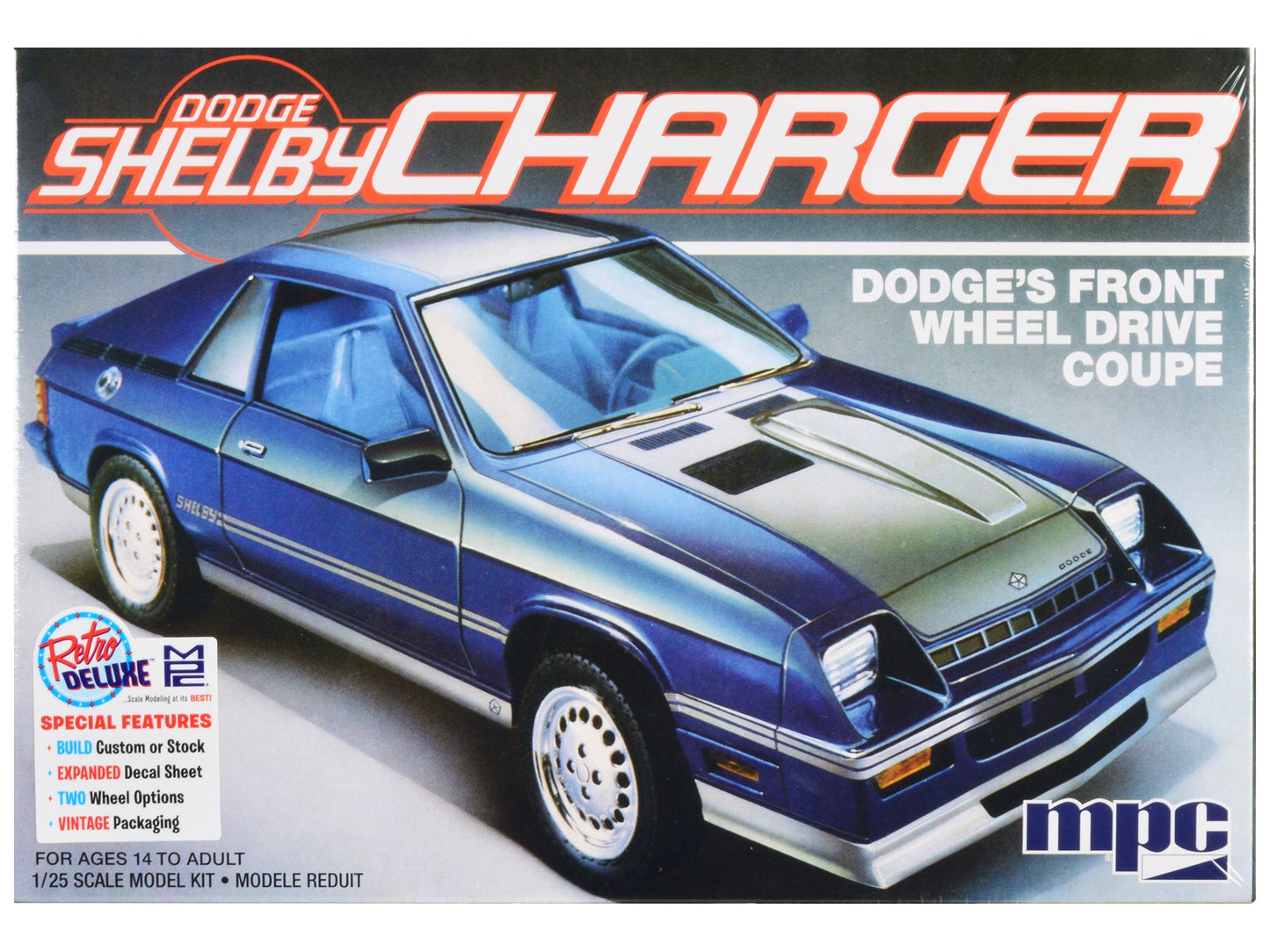 Skill 2 Model Kit 1986 Dodge Shelby Charger 1/25 Scale Model