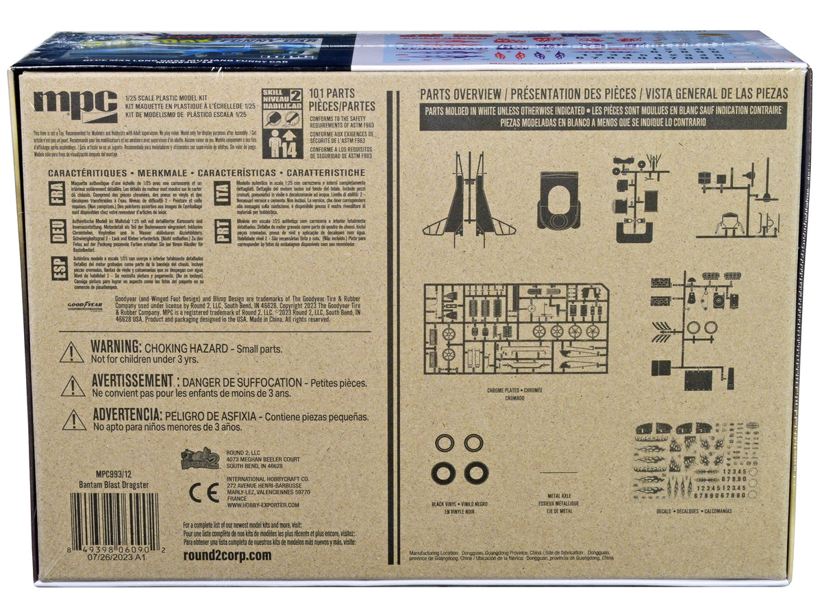 Skill 2 Model Kit "Bantam Blast" AA/FA Altered Roadster/Dragster 1/25 Scale Model