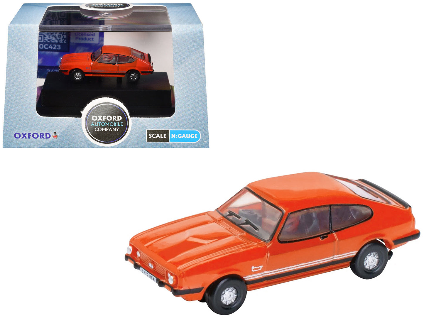 Ford Capri Mk3 RHD (Right Hand Drive) Sebring Red 1/148 (N) Scale Diecast Model Car