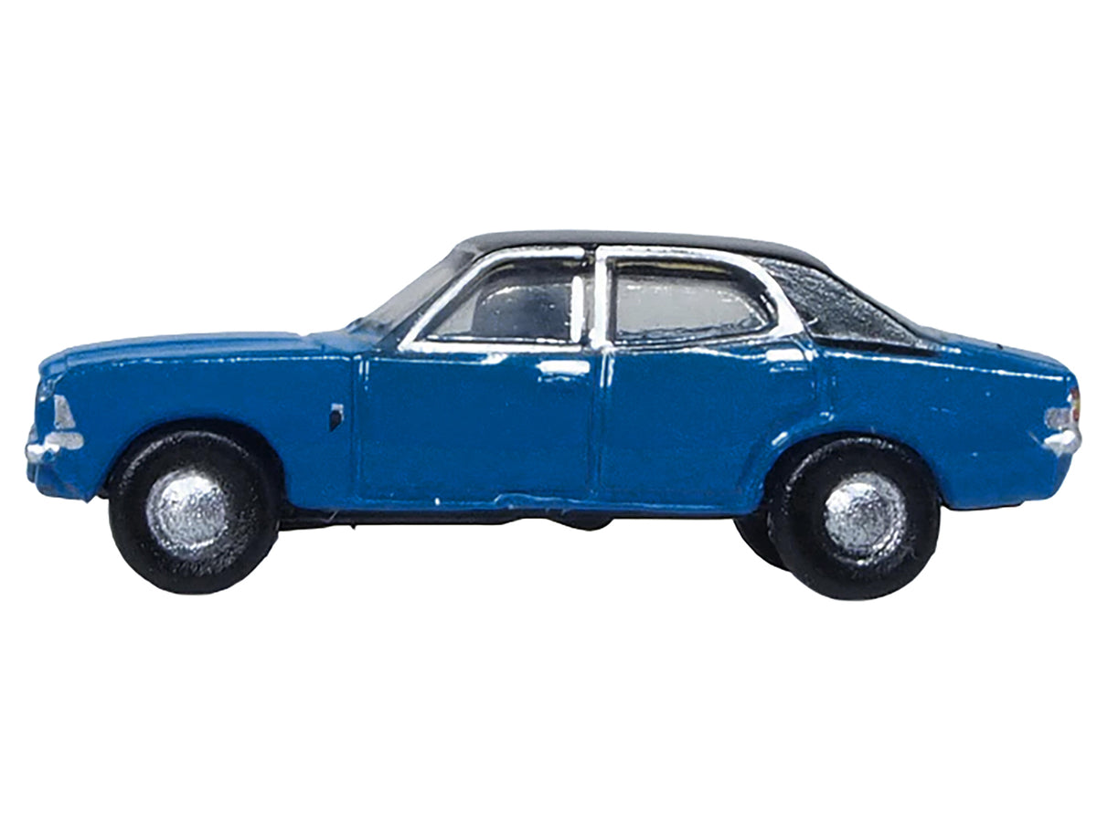 Ford Cortina MKIII RHD (Right Hand Drive) Electric Monza Blue with Black Top 1/148 (N) Scale Diecast Model Car