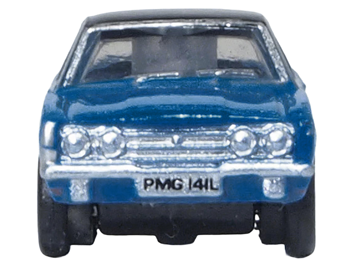 Ford Cortina MKIII RHD (Right Hand Drive) Electric Monza Blue with Black Top 1/148 (N) Scale Diecast Model Car