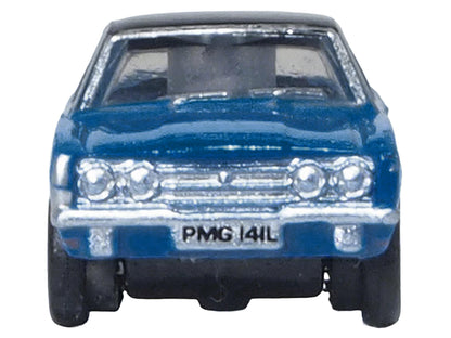 Ford Cortina MKIII RHD (Right Hand Drive) Electric Monza Blue with Black Top 1/148 (N) Scale Diecast Model Car