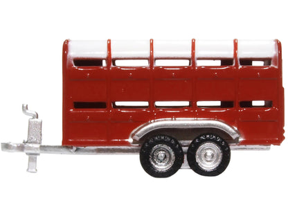 Livestock Trailer Red 1/148 (N) Scale Diecast Model Car