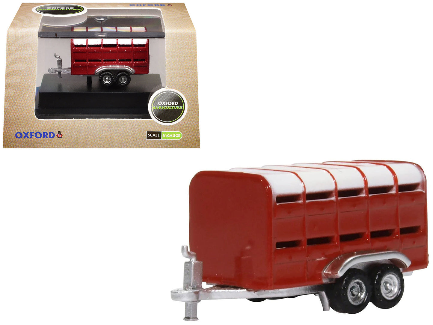 Livestock Trailer Red 1/148 (N) Scale Diecast Model Car