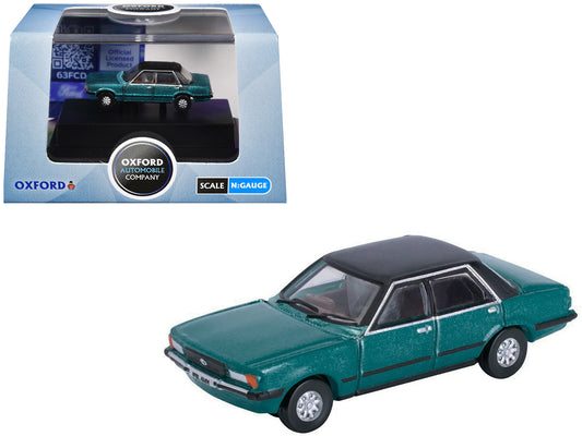 Ford Cortina Mk5 RHD (Right Hand Drive) Cosmos Blue Metallic with Black Top 1/148 (N) Scale Diecast Model Car