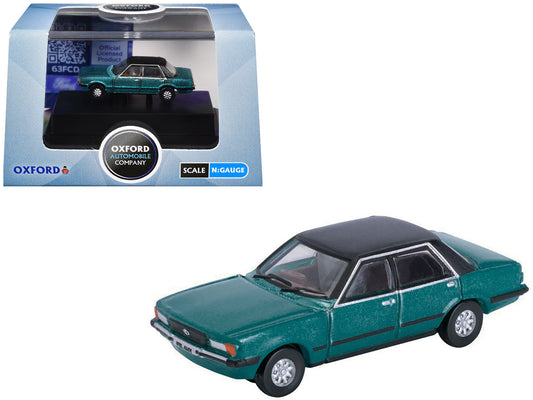 Ford Cortina Mk5 RHD (Right Hand Drive) Cosmos Blue Metallic with Black Top 1/148 (N) Scale Diecast Model Car