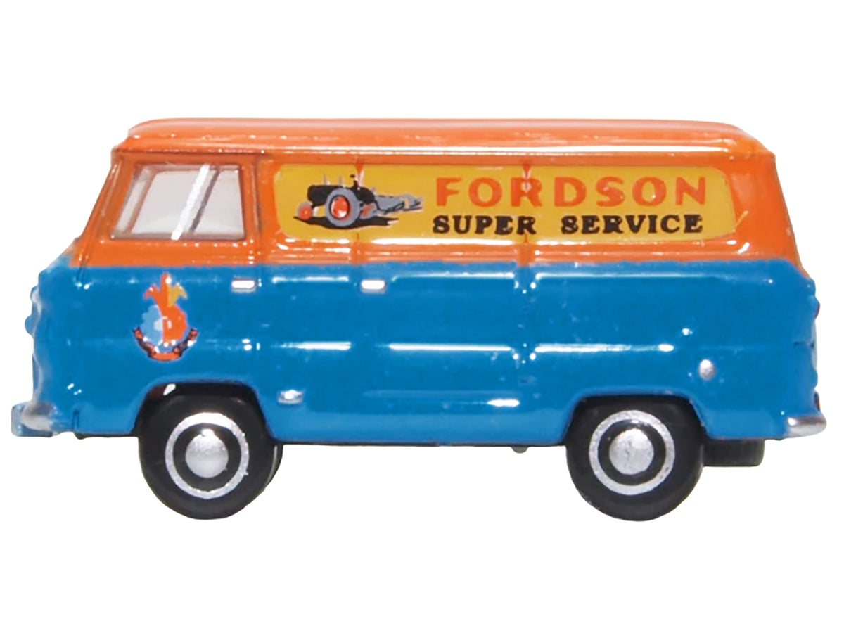 Ford 400E Van RHD (Right Hand Drive) "Fordson Super Service" Blue and Orange 1/148 (N) Scale Diecast Model Car
