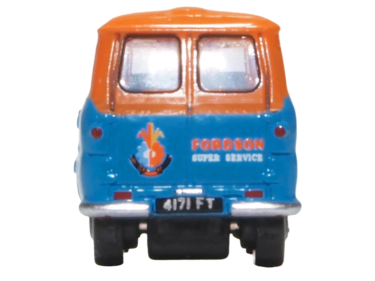 Ford 400E Van RHD (Right Hand Drive) "Fordson Super Service" Blue and Orange 1/148 (N) Scale Diecast Model Car