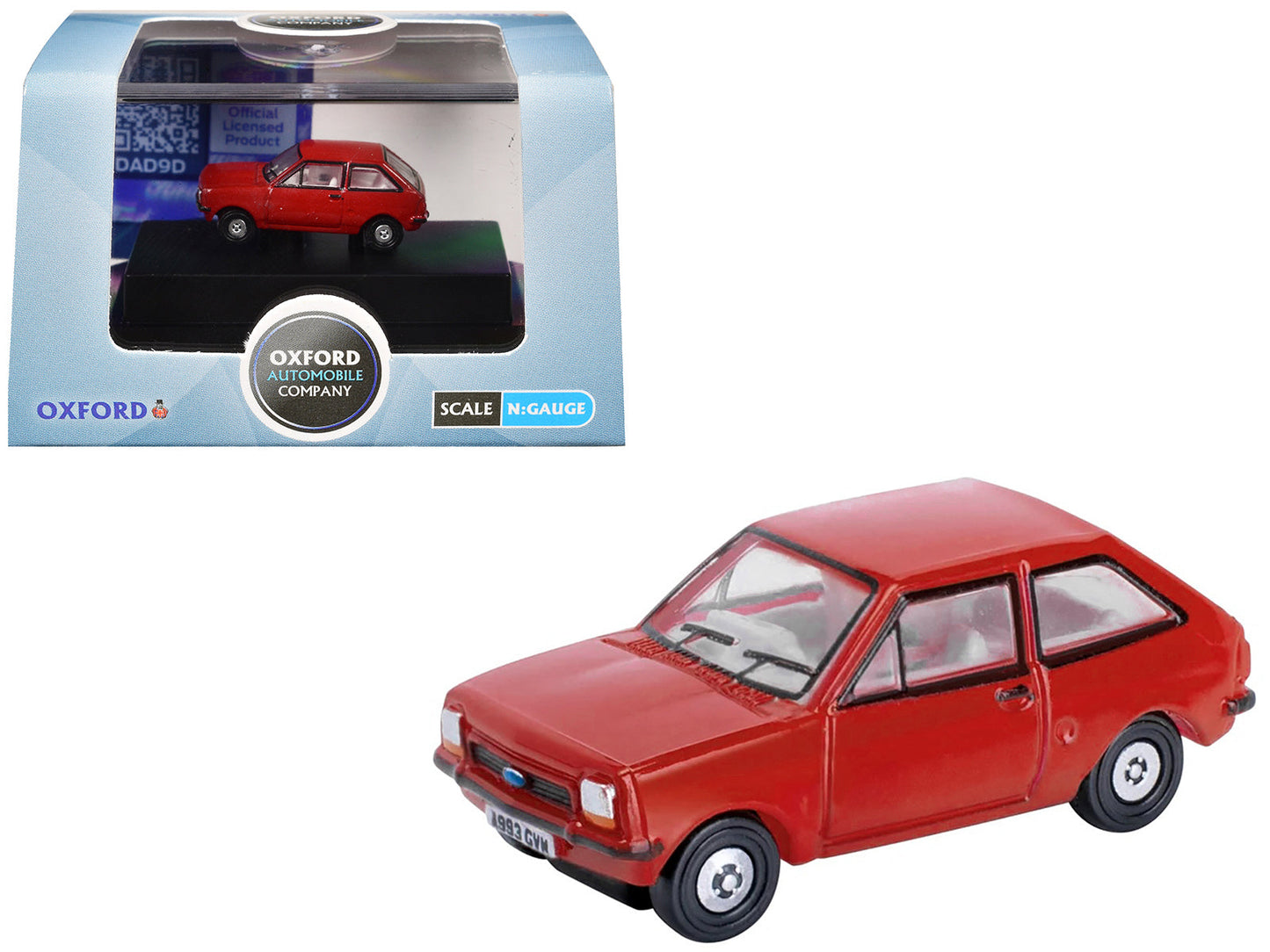 Ford Fiesta Mk1 RHD (Right Hand Drive) Venetian Red 1/148 (N) Scale Diecast Model Car