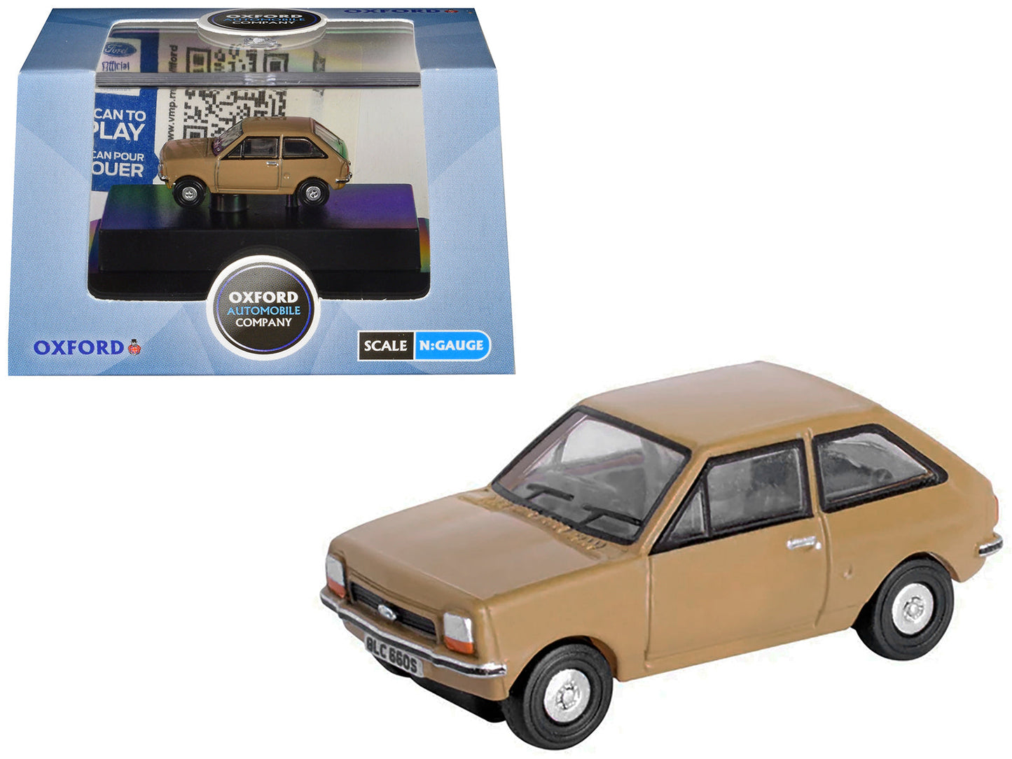 Ford Fiesta Mk1 RHD (Right Hand Drive) Nevada Beige 1/148 (N) Scale Diecast Model Car