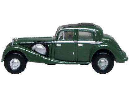 Jaguar SS RHD (Right Hand Drive) Suede Green with Black Top 1/148 (N) Scale Diecast Model Car