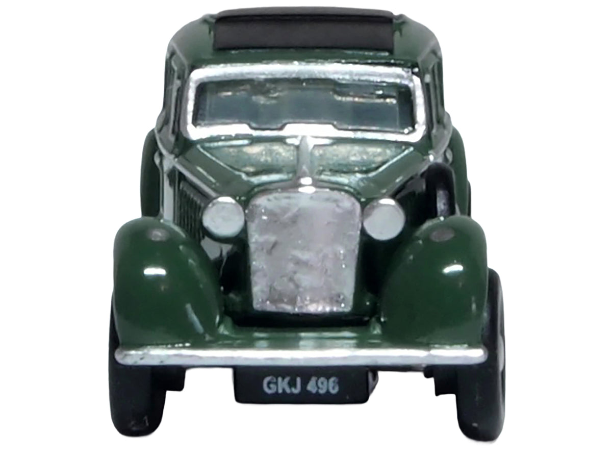 Jaguar SS RHD (Right Hand Drive) Suede Green with Black Top 1/148 (N) Scale Diecast Model Car