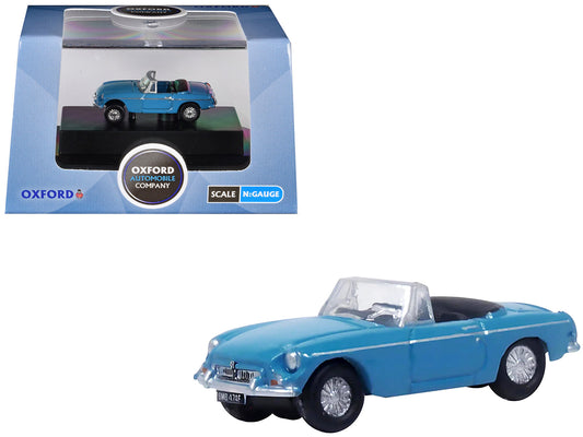 MG MGB Roadster RHD (Right Hand Drive) Iris Blue 1/148 (N) Scale Diecast Model Car