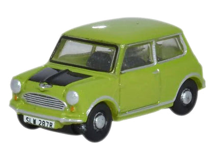Mini Cooper Lime Green with Matt Black Hood 1/148 (N) Scale Diecast Model Car