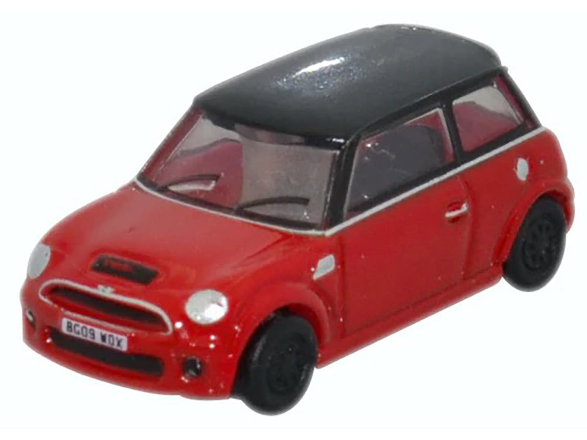 Mini Cooper S RHD (Right Hand Drive) Chili Red with Black Top 1/148 (N) Scale Diecast Model Car