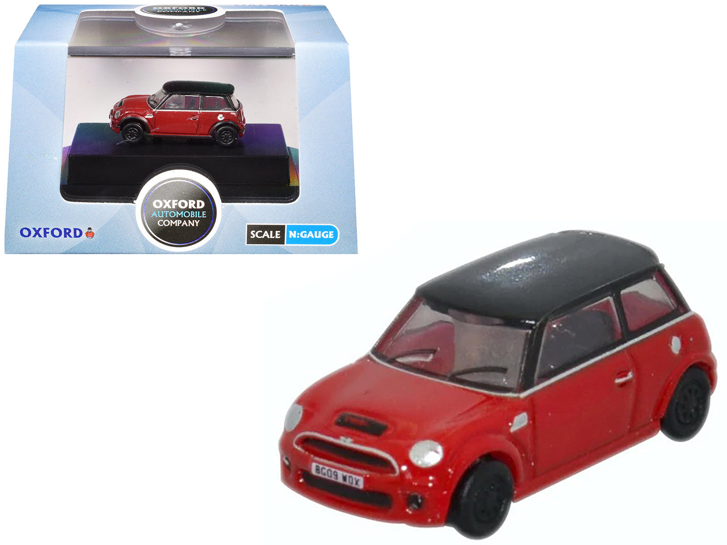 Mini Cooper S RHD (Right Hand Drive) Chili Red with Black Top 1/148 (N) Scale Diecast Model Car
