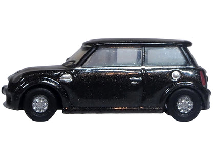 Mini Cooper S RHD (Right Hand Drive) Midnight Black with Silver Stripes 1/148 (N) Scale Diecast Model Car