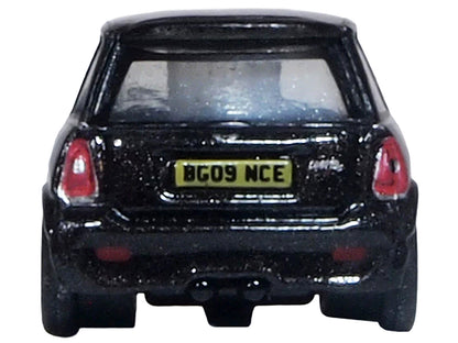 Mini Cooper S RHD (Right Hand Drive) Midnight Black with Silver Stripes 1/148 (N) Scale Diecast Model Car