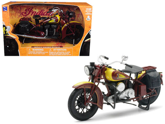 1934 Indian Sport Scout Bike 1/12 Diecast Motorcycle Model