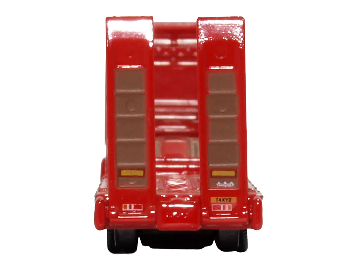 Scania T-Cab Truck RHD (Right Hand Drive) with Lowboy Trailer "Sandy Kydd" Red with Stripes 1/148 (N) Scale Diecast Model Car