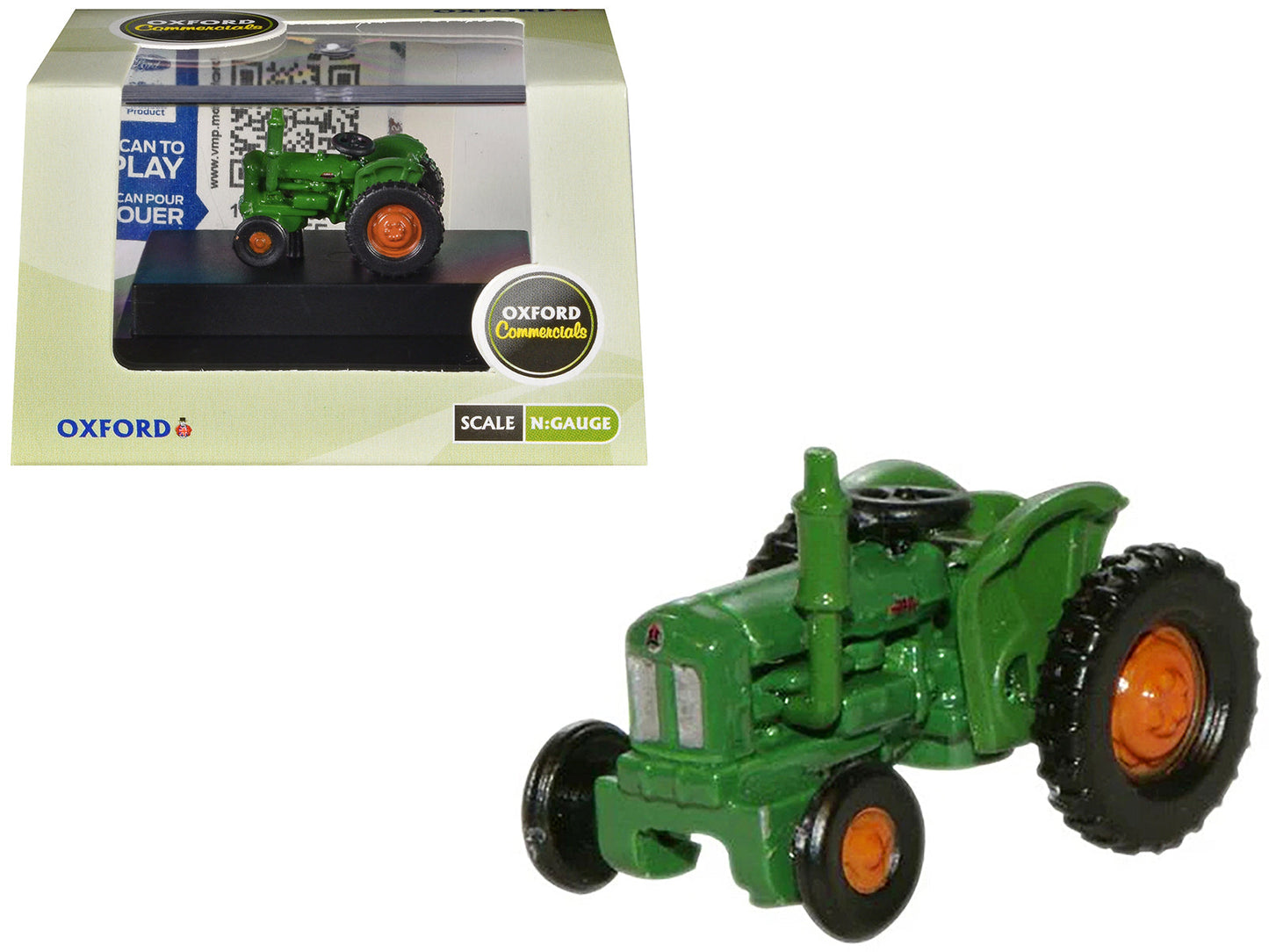 Fordson Tractor Green with Orange Wheels 1/148 (N) Scale Diecast Model Car