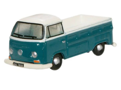 Volkswagen T2 Pickup Truck Emerald Green and Arkona White 1/148 (N) Scale Diecast Model Car