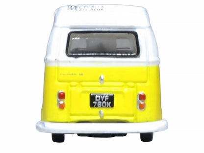 Volkswagen T2 Bay Window Camper Van Saturn Yellow and White 1/148 (N) Scale Diecast Model Car