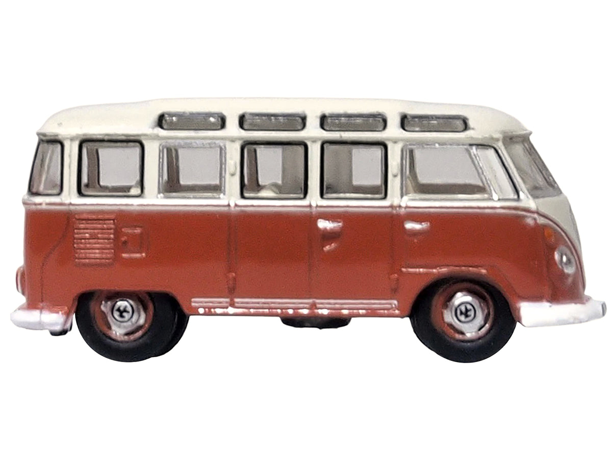 Volkswagen T1 Samba Bus Sealing Wax Red and Gray 1/148 (N) Scale Diecast Model Car
