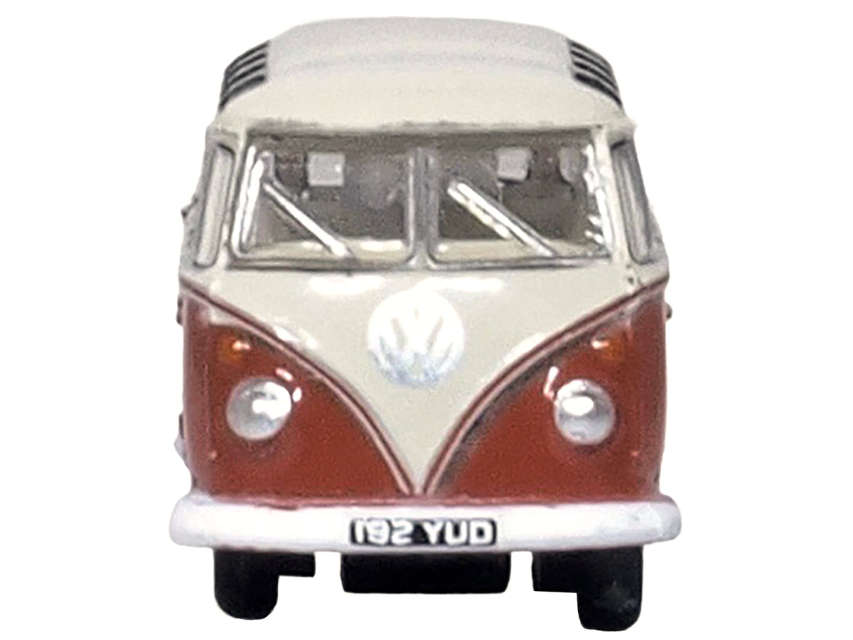 Volkswagen T1 Samba Bus Sealing Wax Red and Gray 1/148 (N) Scale Diecast Model Car