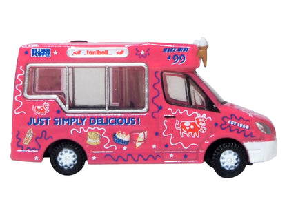 Whitby Mondial Ice Cream Van "Tonibell" Pink with Graphics 1/76 (OO) Scale Diecast Model Car