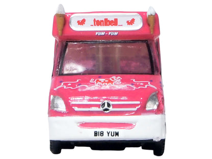 Whitby Mondial Ice Cream Van "Tonibell" Pink with Graphics 1/76 (OO) Scale Diecast Model Car