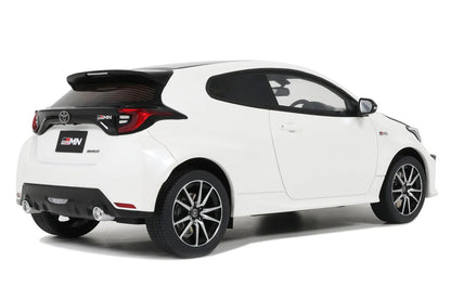 2022 Toyota GRMN Yaris RHD (Right Hand Drive) Platinum White Pearl with Black Hood and Top Limited Edition to 999 pieces Worldwide 1/18 Model Car