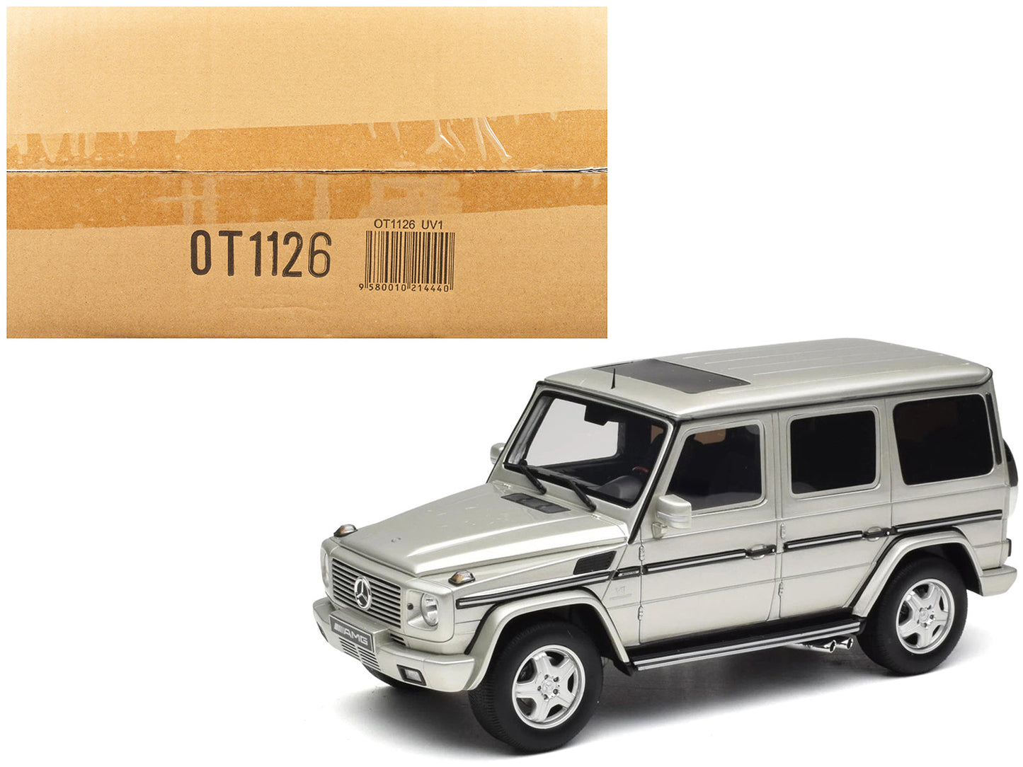 2003 Mercedes-Benz G-Class 55 AMG Iridium Silver Metallic Limited Edition to 999 pieces Worldwide 1/18 Model Car