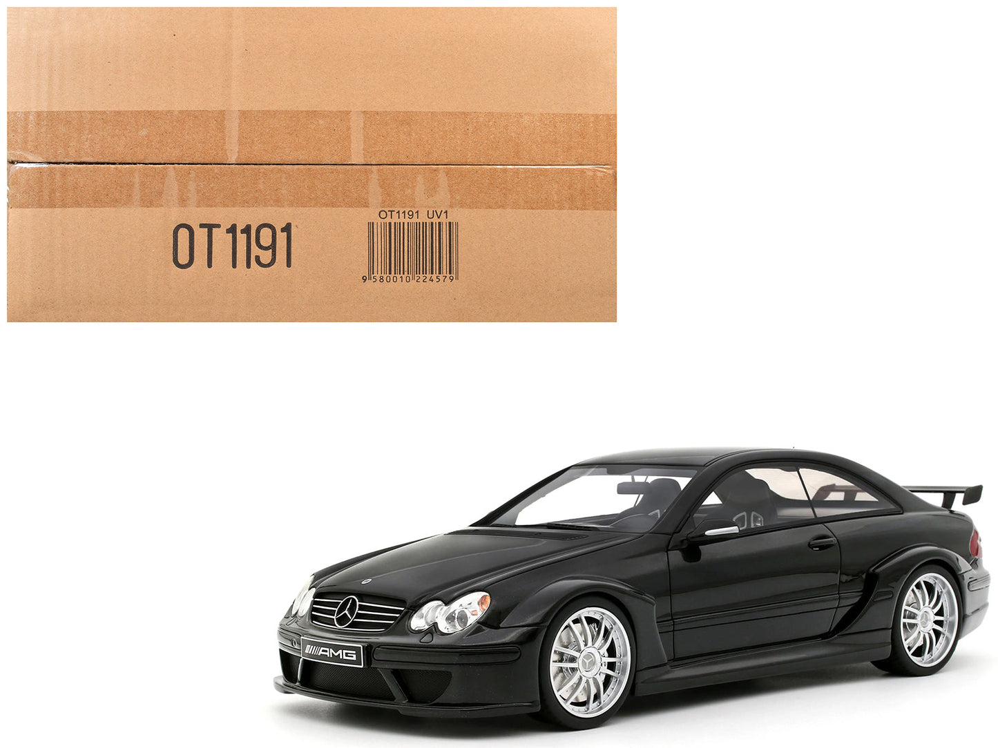 2004 Mercedes-Benz C209 CLK DTM AMG Coupe Obsidian Black Metallic Limited Edition to 999 pieces Worldwide 1/18 Model Car