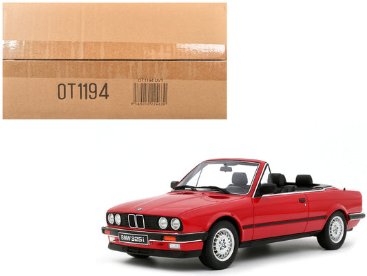 1986 BMW 325i Convertible Bright Red Limited Edition to 2000 pieces Worldwide 1/18 Model Car