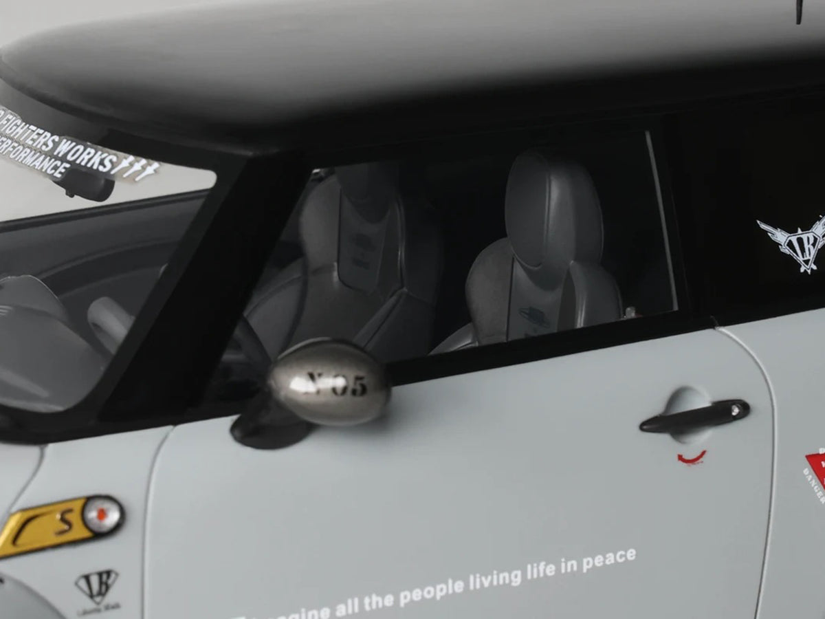 2015 Mini Cooper R56 LB-Works "LB Nation" Gray with Black Top Limited Edition to 999 pieces Worldwide 1/18 Model Car