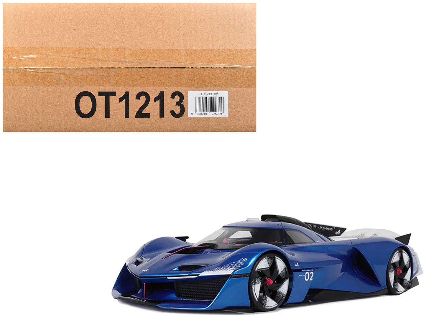 2024 Alpine Alpenglow HY6 Concept Car Specular Blue Metallic 1/18 Model Car