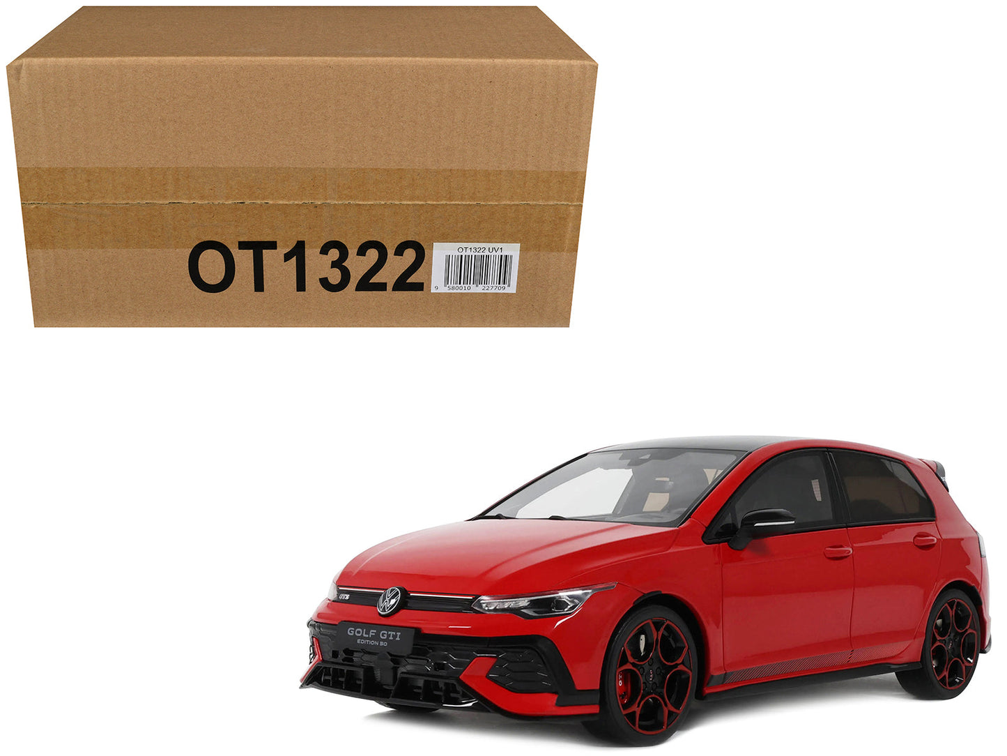2024 Volkswagen Golf Mk.8 GTi 50th Edition Tornado Red Limited Edition to 999 pieces Worldwide 1/18 Model Car