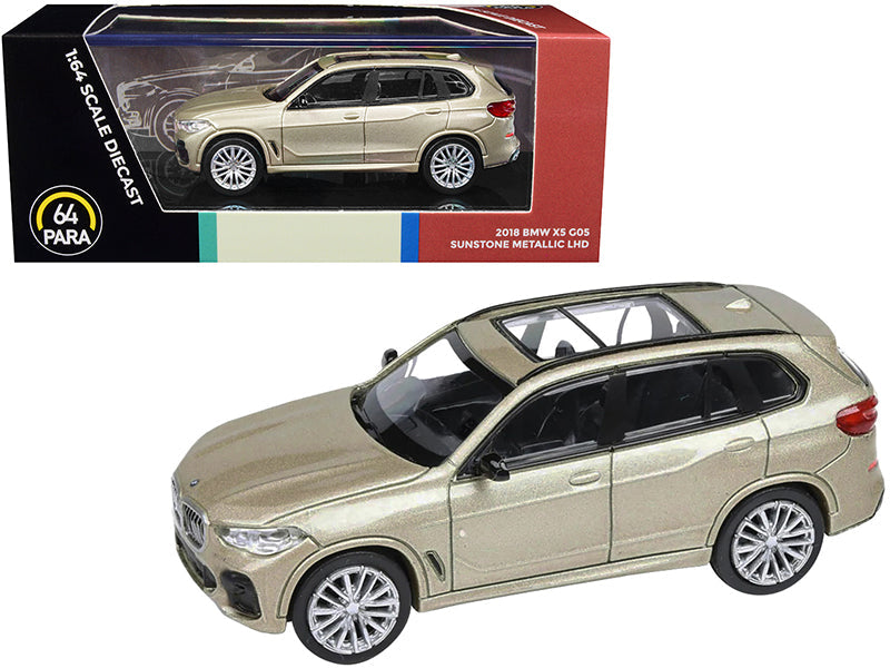 2018 BMW X5 G05 with Sunroof Sunstone Gold Metallic 1/64 Diecast Model Car