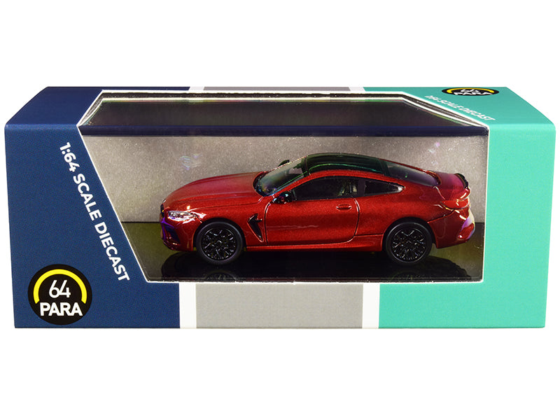 BMW M8 Coupe Motegi Red Metallic with Black Top 1/64 Diecast Model Car