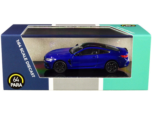 BMW M8 Coupe Marina Bay Blue Metallic with Black Top 1/64 Diecast Model Car