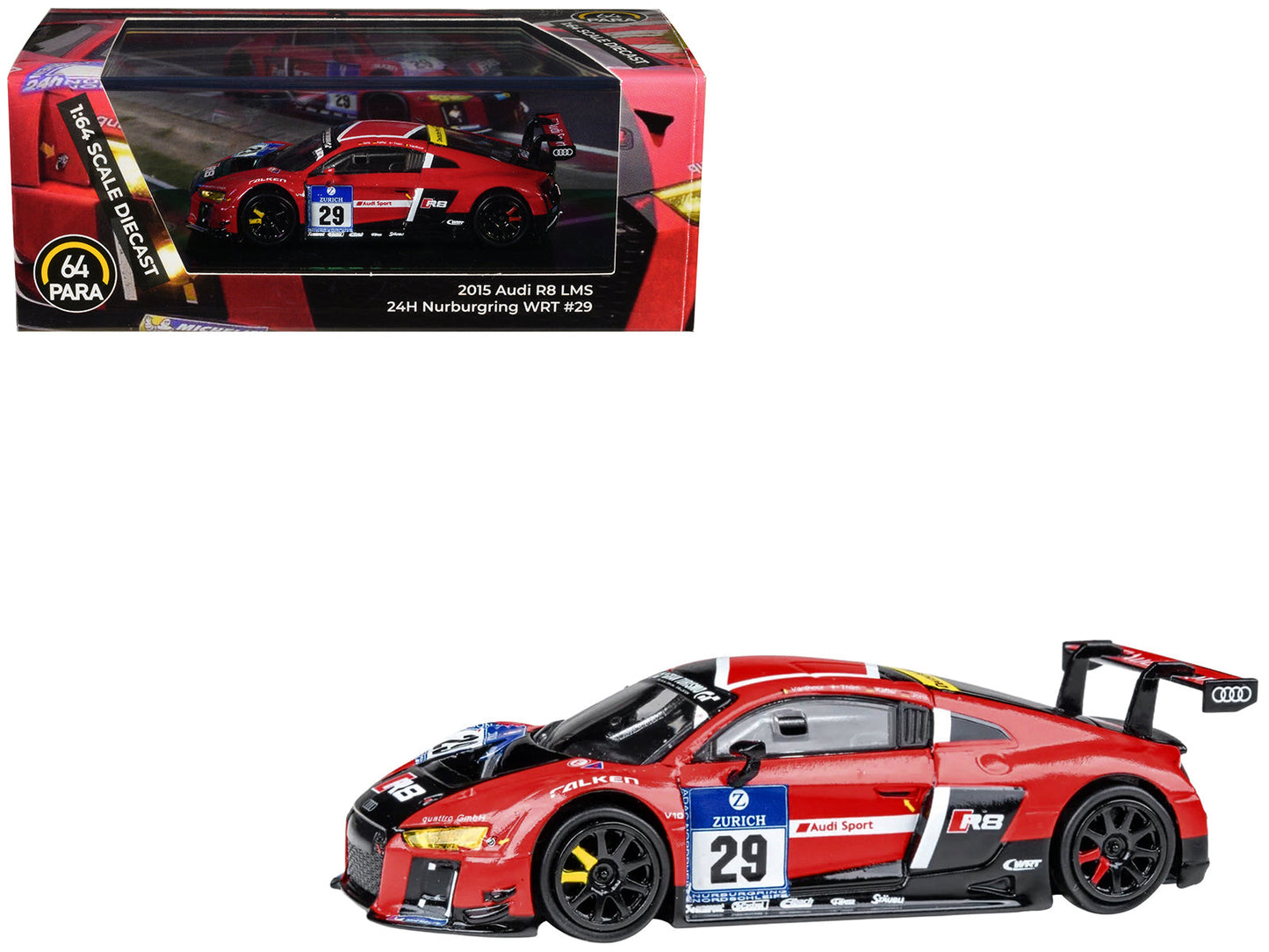 Audi R8 LMS #29 Nicki Thiim - Christer Jons - Pierre Kaffer "Audi Sport Team WRT" "24 Hours of Nurburgring" (2015) 1/64 Diecast Model Car