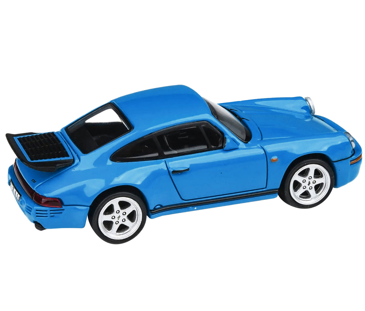 1987 RUF CTR Racing Blue 1/64 Diecast Model Car