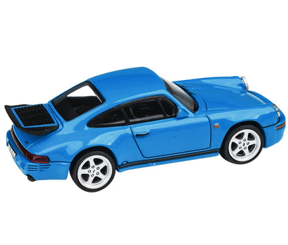 1987 RUF CTR Racing Blue 1/64 Diecast Model Car