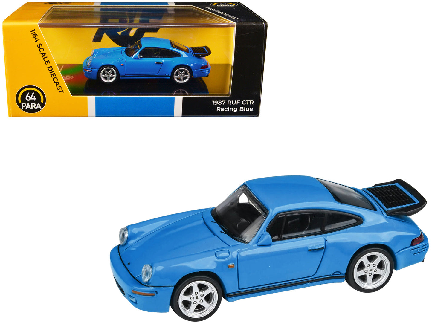 1987 RUF CTR Racing Blue 1/64 Diecast Model Car
