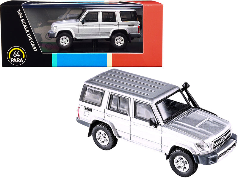 Toyota Land Cruiser 76 Silver Pearl 1/64 Diecast Model Car