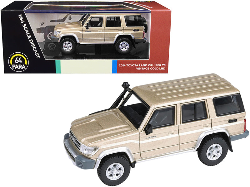 2014 Toyota Land Cruiser 76 Vintage Gold Metallic 1/64 Diecast Model Car