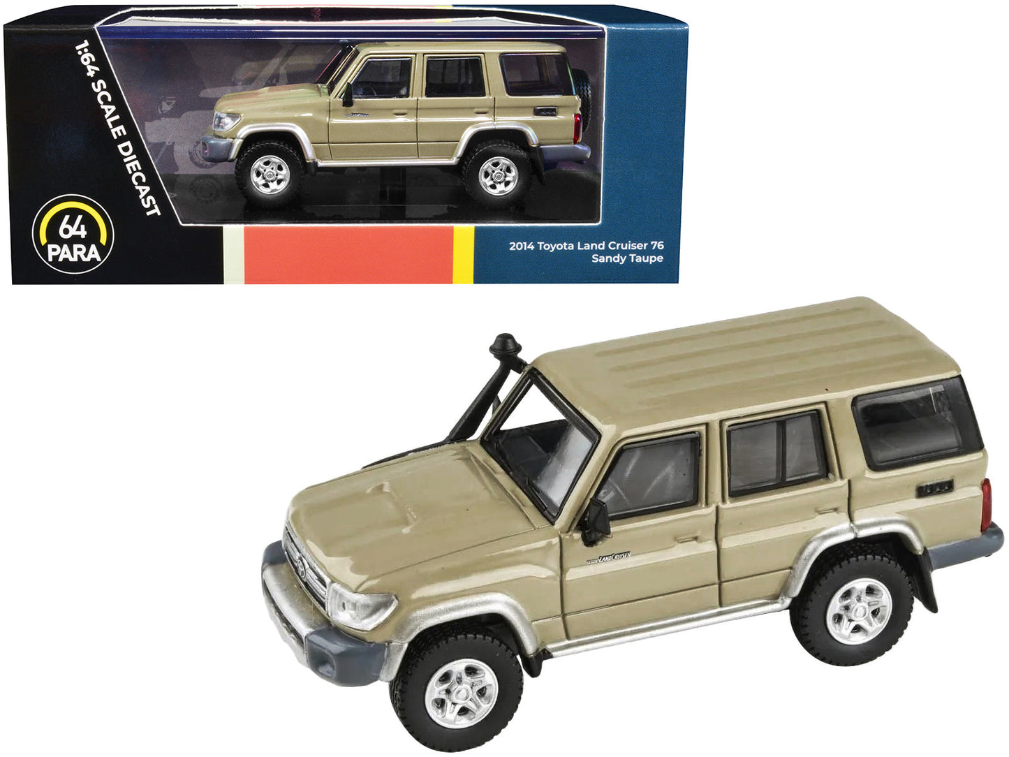 2014 Toyota Land Cruiser 76 Sandy Taupe Tan 1/64 Diecast Model Car